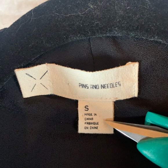 Pins and Needles Women's‎ Black Babydoll Tie Neck Tunic Top Dress Size L 8466 - Picture 2 of 8